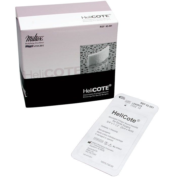 HeliCote Collagen Absorbable Wound Dressing ¾” x 1 ½” (2cm x 4cm)