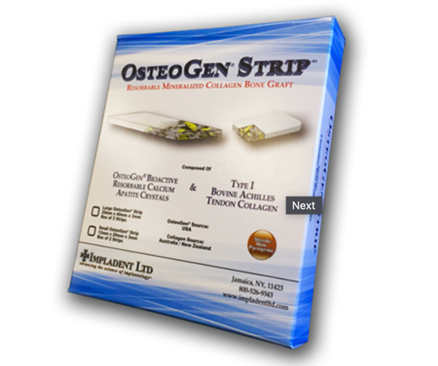 OsteoGen® Strips - Resorbable Mineralized Collagen Bone Graft